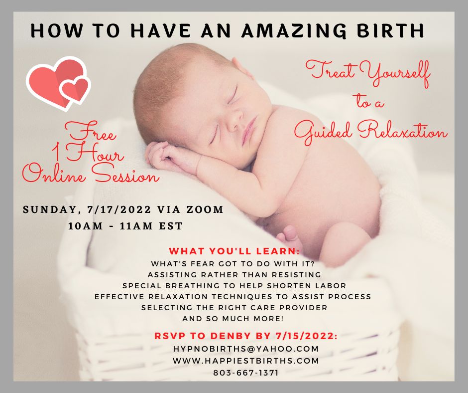 A flyer for an event with a baby in it.
